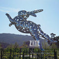 Modern garden decoration large stainless steel rabbit sculpture
